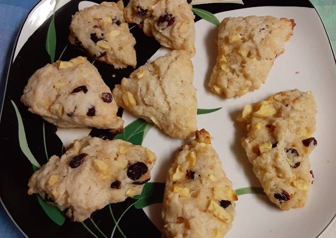 Apple craisin scones