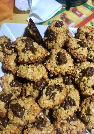 Una foto de Galletas de avena y coco con un toque de chocolate
