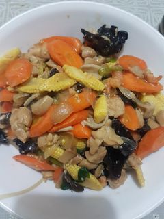 Foto resep Ayam cah jamur