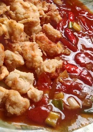 Foto resep Chicken popcorn saus tomat