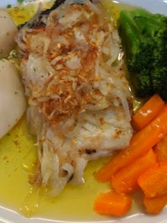 Foto de Bacalhau no forno com Cebolada
