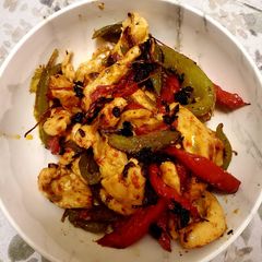 A picture of Jen's Chicken Fajitas.
