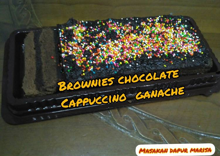 Resep brownies coklat Cappuccino ganache