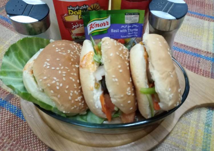 Recipe of Super Quick Homemade Fresh vegetables burger