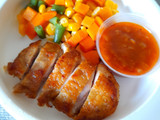 Steak Paha Ayam dengan Saus Barbeque (bisa MPASI tanpa saus)