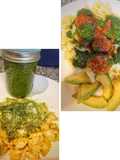 Salsa Pesto 💝 Albahaca 🌿 mi salsa preferida 😍 con pasta farfalle, sola o con albóndigas