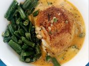 A picture of lemon chicken thighs