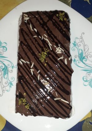 عکسی از دستور کیک بستنی میوه ای