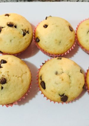 Una foto de Muffins con chispas de chocolate 🍫