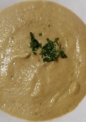 Una foto de Crema de berenjenas