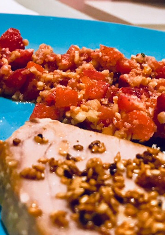 Una foto de Atún con fresas ;)