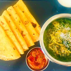 A picture of Mini Green Undhiyu-Fenugreek Balls and BabyPotato Curry😋Methi Muthiya ne Bateti😋.