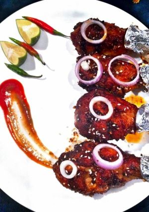 A picture of Monisha's Spicy Chicken Drumsticks.