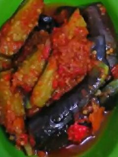 Foto resep Sambal terong pedas