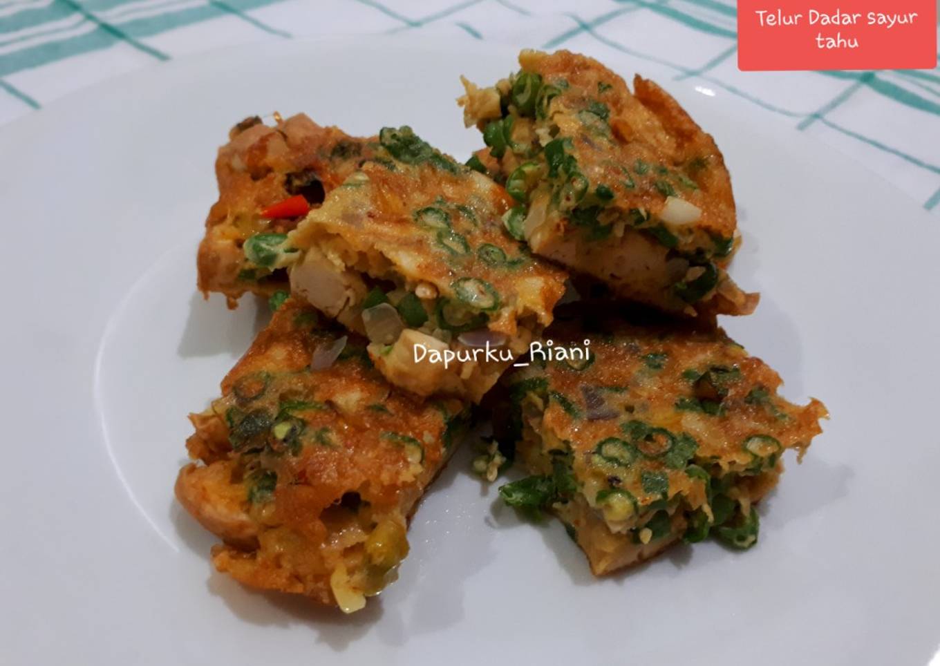 33. Telur Dadar Sayuran Tahu