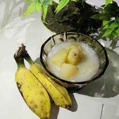 A picture of Kolak singkong, pisang, labu simple.