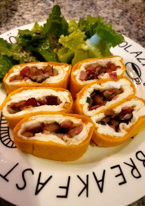 รูปของ ไข่ม้วนยัดไส้เบคอน