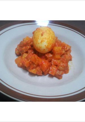 Foto resep Telor kentang tempe balado
