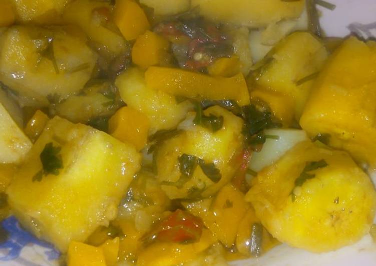 Recipe of Homemade Irish potatoes with matoke