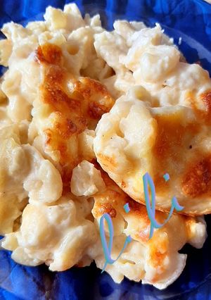 Una foto de Macarrones con queso gratinados