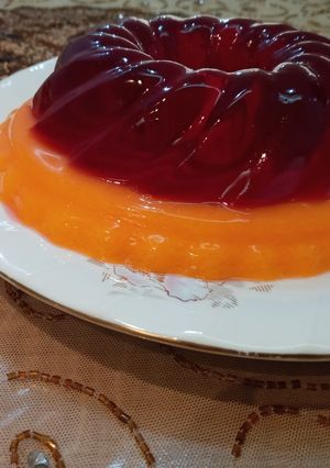 عکسی از دستور ژله دو رنگ 😋