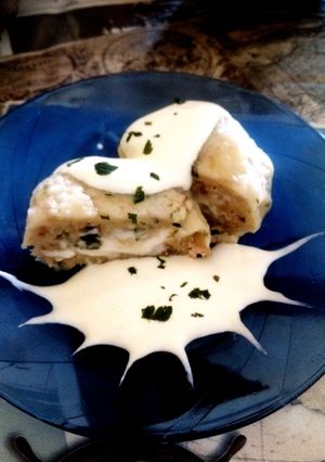 Húsgombóc sajtkrémmel töltve recept fotója