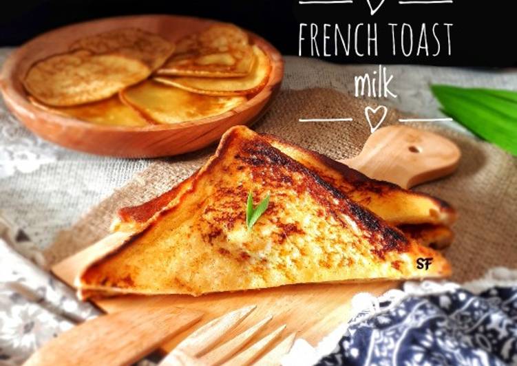 Cara Gampang Membuat French toast milk // Roti bakar susu yang Lezat Sekali