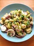 Aguachile de palmito y champiñón