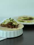 Tacos veganos de cáscara de banano guisada a la Puli