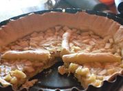 Una foto de relleno para tarta dulce
