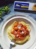 *Cheesy Spaghetti Meatballs Bolognese La Fonte