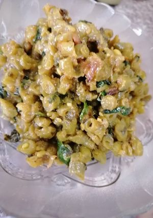A picture of French beans with methi.