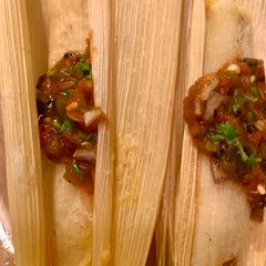 A picture of Cheese and Poblano Tamale.