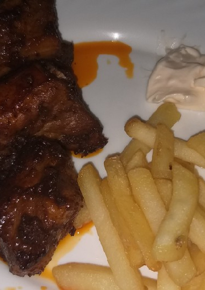 Una foto de Costillas BBQ sin horno