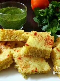 A picture of Corn Dhokla.
