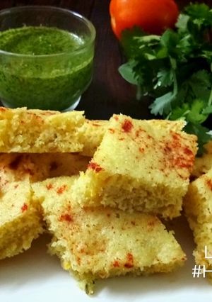 A picture of Corn Dhokla.