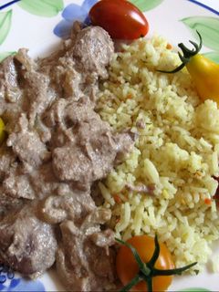 Tejszínes-mustáros csirkemáj, sütőben készítve recept fotója