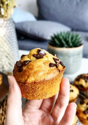 Une photo de Muffin à la banane et pépites de chocolat