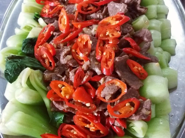 Langkah Gampang Menyiapkan Resep Pokcoy Cah Daging Sapi ☘🐮🌶🍜 yang Enak