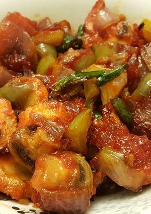 A picture of Mushroom Chilli.