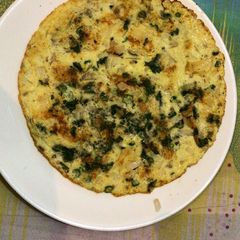 A picture of Egg Omelette PIzza.