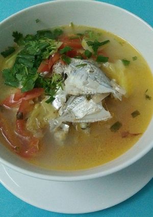 Hình của món Canh cá liệt nấu thơm cà.