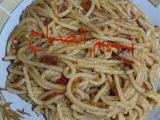 مكرونه بمعلقتين صلصه
