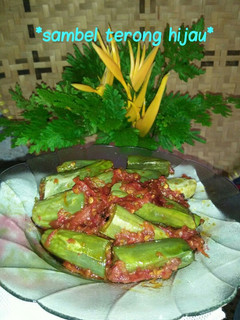 Foto resep *sambel terong hijau*
