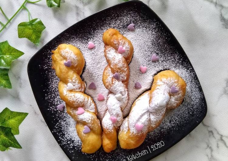 Resep Korean Twisted Donut Anti Gagal