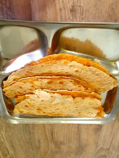 A picture of Homemade Instant Taco 🌮 (leftover chapati/wheat bread).
