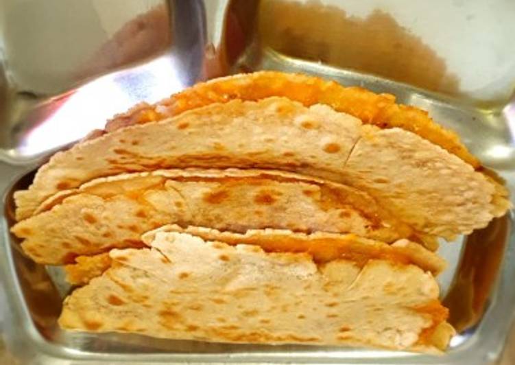 Recipe of Super Quick Homemade Homemade Instant Taco 🌮 (leftover chapati/wheat bread)