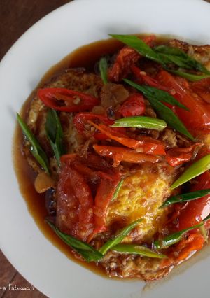 Foto resep Telur ceplok kuah kecap pedas manis