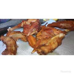 A picture of Deep fried kienyeji chicken.