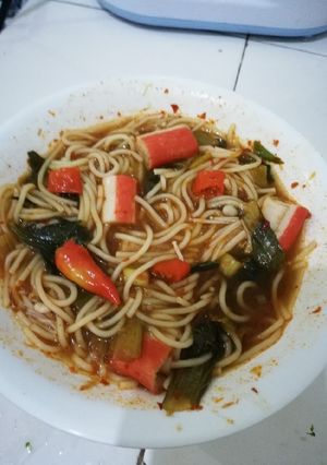 Foto resep Spaghetti Tom Yum Bamboe
